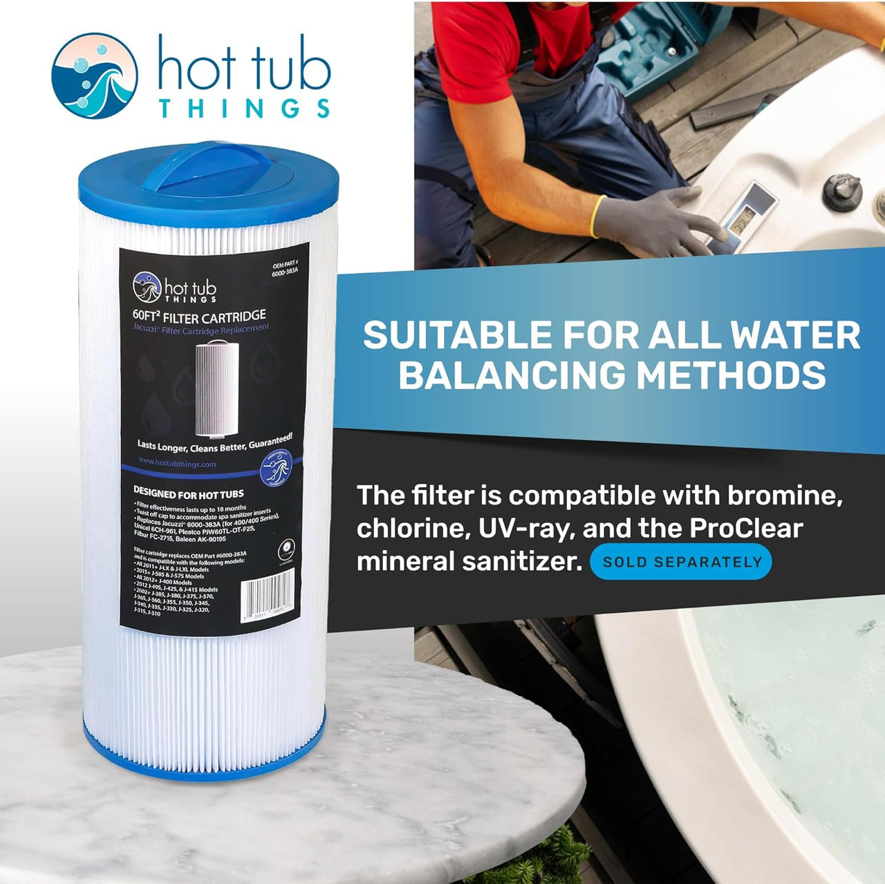 Hot Tub Things Filter (compatible with Jacuzzi® 6000-383AJ)