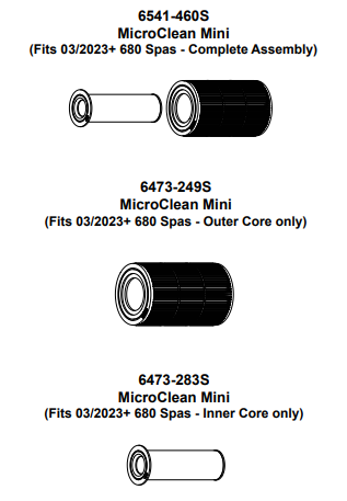 6473-249S | Sundance 680 Microclean Mini Filter Outer