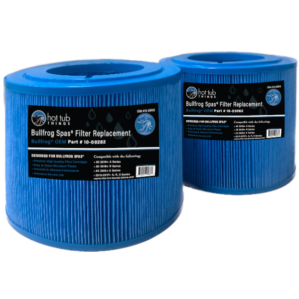 Hot Tub Things 282 Microban® Filter 2-pack (Compatible with Bullfrog Spas® 10-00282, Wellspring 30 Coreless, Pleatco PBF40 PFB40M, Filbur FC-9900)